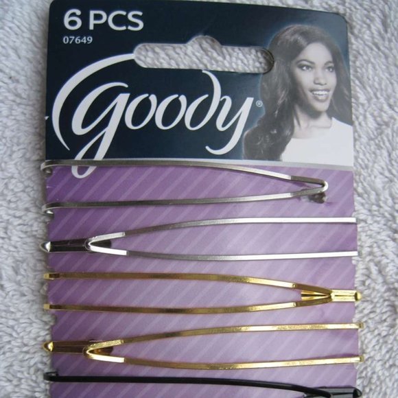 6 Goody Shiny Silver Gold Black Thin Open Design Metal Bobby Slides Hair Pins 15 - Picture 6 of 7